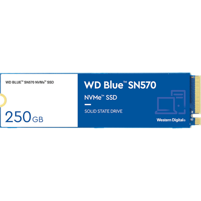 

SSD накопитель WD 250GB M.2 Blue SN570 NVMe 2280 TLC (WDS250G3B0C), 250GB M.2 Blue SN570 NVMe 2280 TLC (WDS250G3B0C)