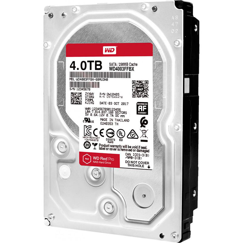 Жесткий диск Western Digital Red Pro NAS 4TB 7200rpm 256MB (WD4003FFBX) Тип жесткий диск (HDD)