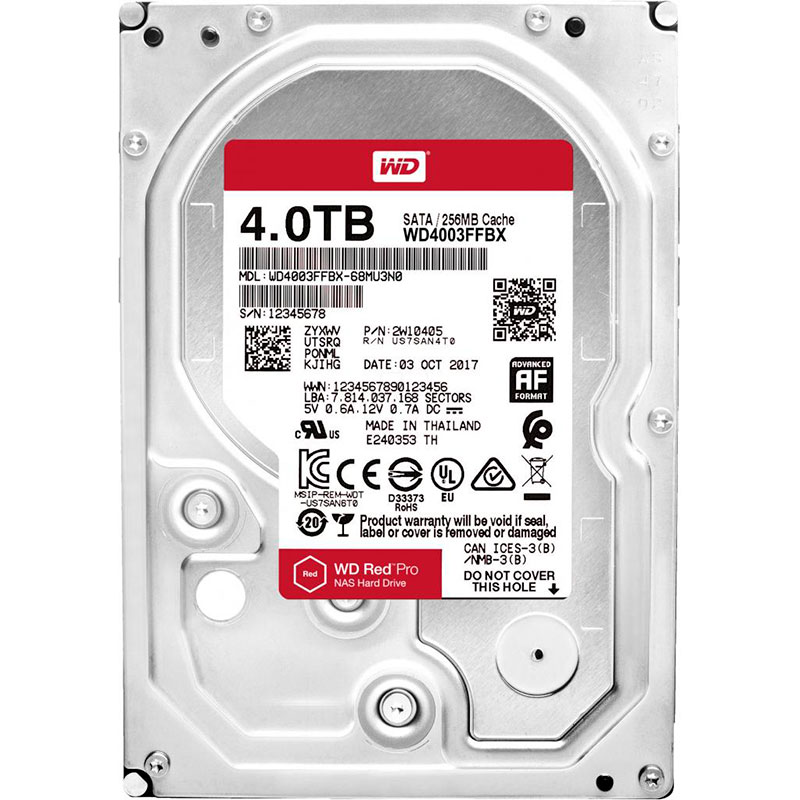 Жесткий диск Western Digital Red Pro NAS 4TB 7200rpm 256MB (WD4003FFBX)
