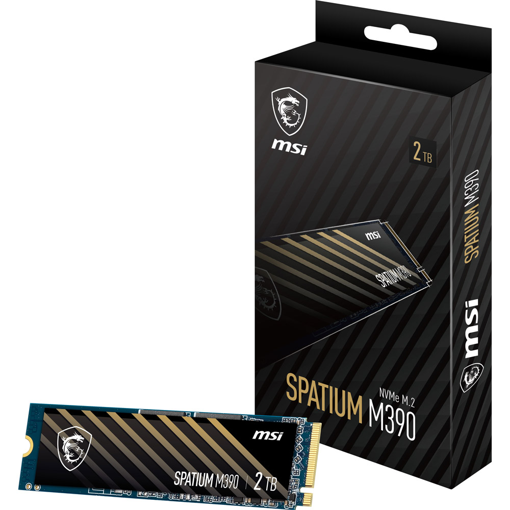 Зовнішній вигляд SSD накопичувач MSI Spatium M390 2TB NVMe M.2 PCIe 3.0 TLC 3D NAND (S78-440Q350-P83)