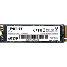 SSD накопичувач PATRIOT 480GB P310 M.2 2280 PCIe NVMe 4.0 x4 TLC (P310P480GM28)