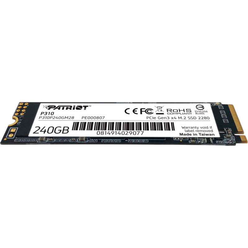 SSD накопичувач PATRIOT 240GB P310 M.2 2280 PCIe NVMe 3.0 x4 TLC (P310P240GM28) Призначення жорсткого диска для настільного комп'ютера