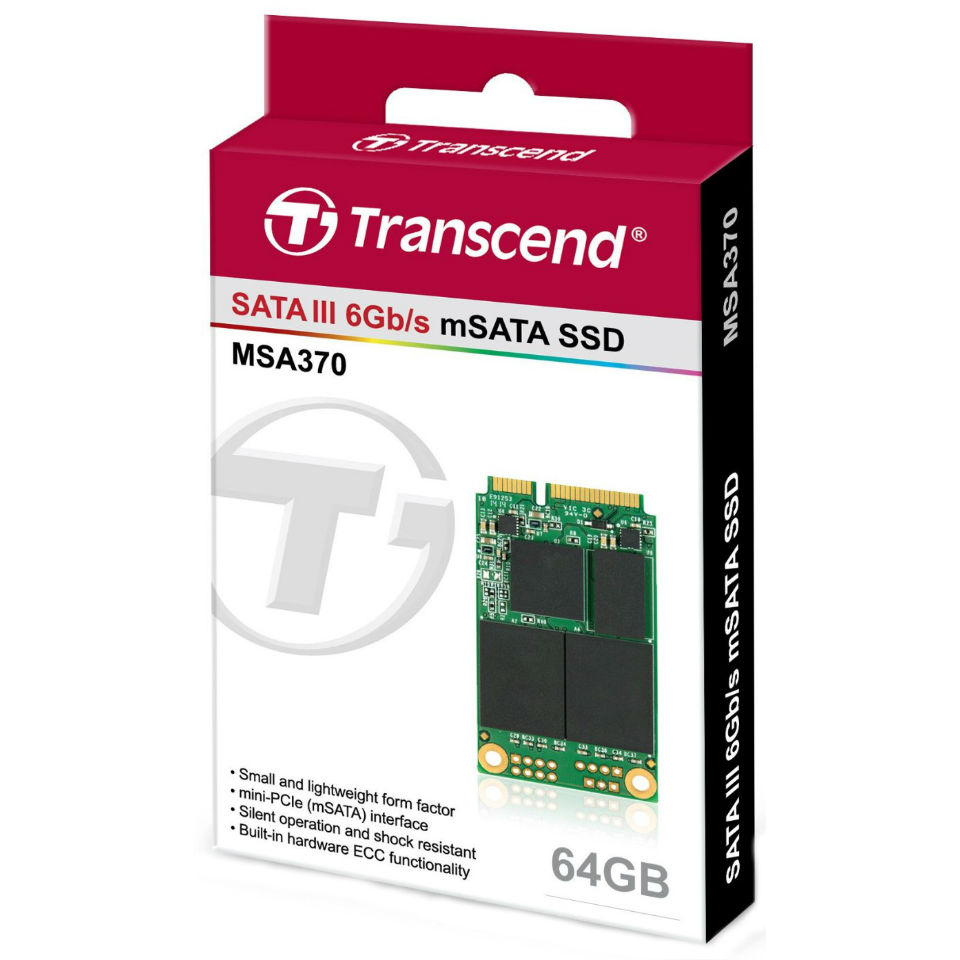 SSD накопичувач TRANSCEND 370 64GB (TS64GMSA370) Тип твердотільний накопичувач (SSD)