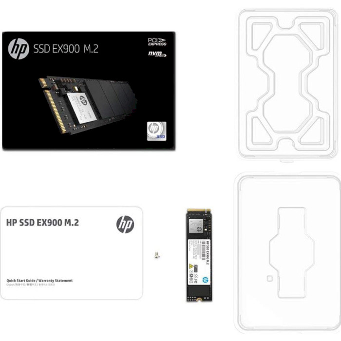 SSD накопичувач HP 1TB EX900 M.2 2280 3D NAND Retail (5XM46AA) Ємність 1 Тб