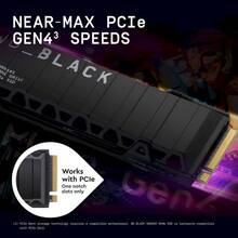 SSD накопитель WD SN850X M.2 1TB Black + радиатор (WDS100T2XHE)