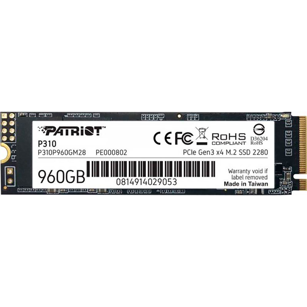 SSD накопичувач PATRIOT 960GB P310 M.2 2280 NVMe TLC (P310P960GM28) SSD накопичувач PATRIOT 960GB P310 M.2 2280 NVMe TLC (P310P960GM28)