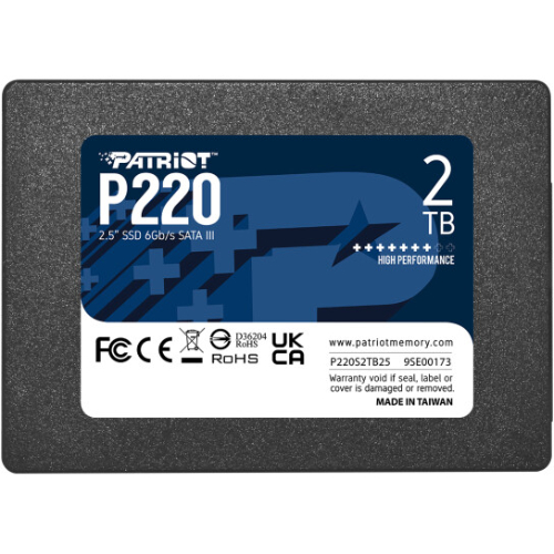 SSD накопичувач PATRIOT 2.5" 2TB P220 (P220S2TB25) SSD накопичувач PATRIOT 2.5" 2TB P220 (P220S2TB25)