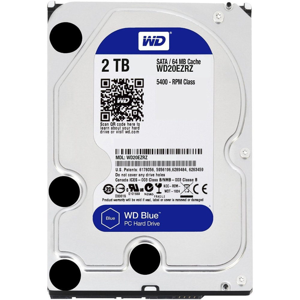 

Жесткий диск WD 2Tb 5400rpm 64Mb SATAIII (WD20EZRZ), 2Tb 5400rpm 64Mb SATAIII WD20EZRZ