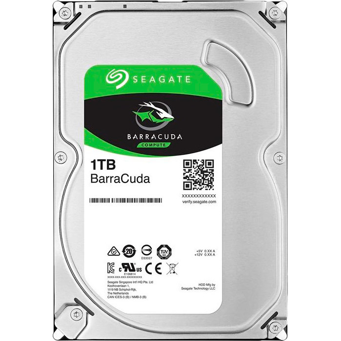 Жорсткий диск SEAGATE 1.0TB SATA BarraCuda 256MB (ST1000DM014) Призначення жорсткого диска для настільного комп'ютера