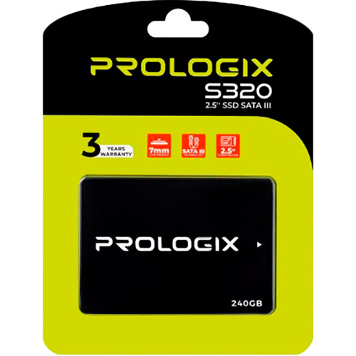 SSD накопичувач PROLOGIX 240GB S320 2.5" SATAIII TLC (PRO240GS320) Форм-фактор 2.5"