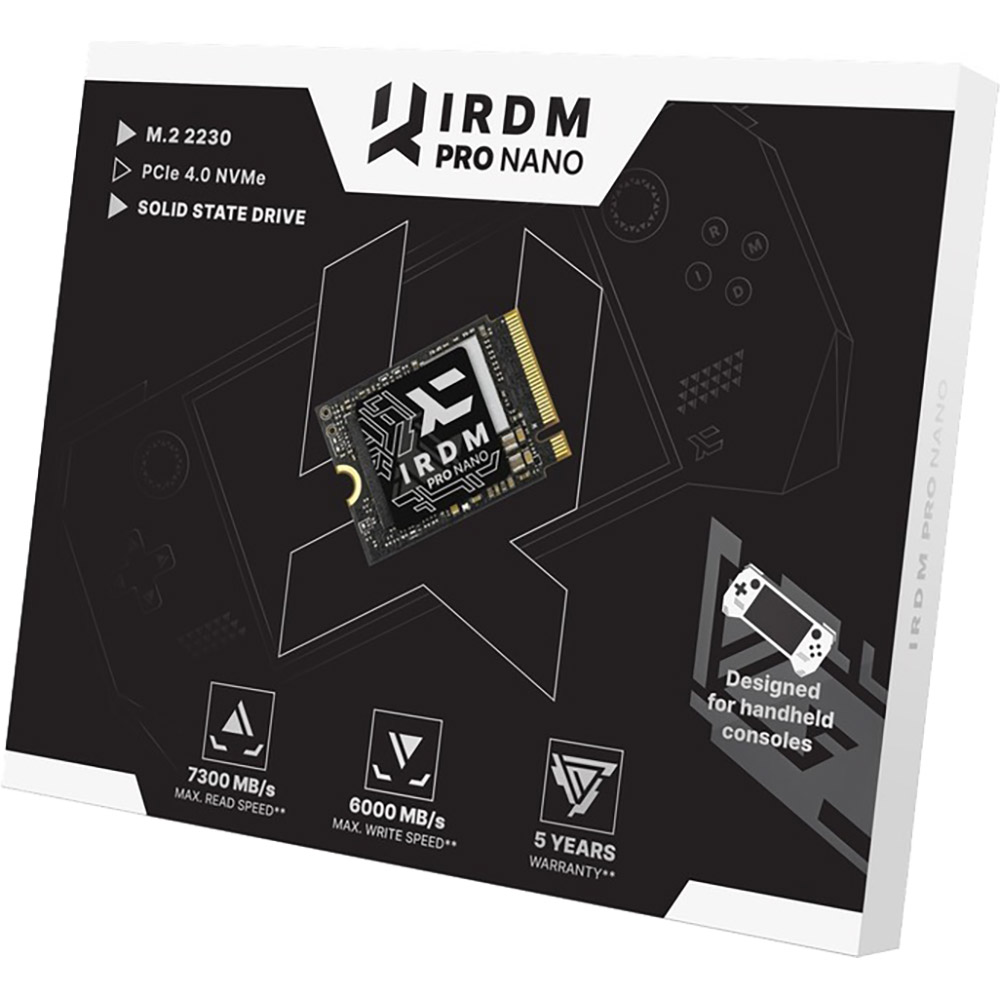 SSD накопитель GOODRAM IRDM Pro Nano 1TB M.2 2230 3D NAND (IRP-SSDPR-P44N-01T-30) Тип твердотельный накопитель (SSD)