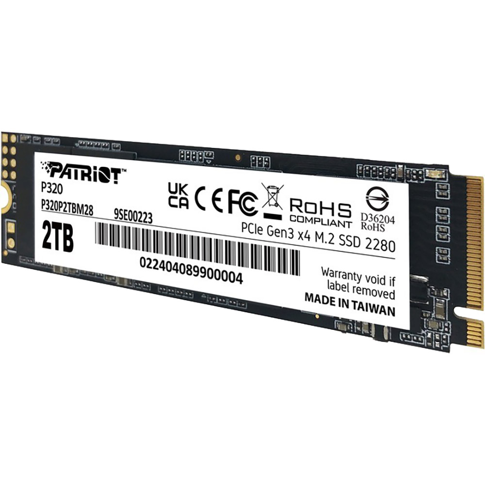 SSD накопитель PATRIOT 2TB P320 2TB (P320P2TBM28) Тип твердотельный накопитель (SSD)