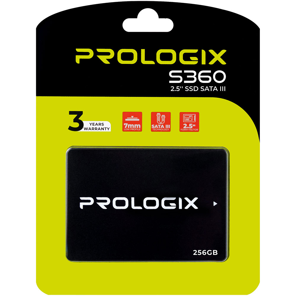 SSD накопитель PROLOGIX 256GB S360 2.5" SATAIII TLC (PRO256GS360) Тип твердотельный накопитель (SSD)