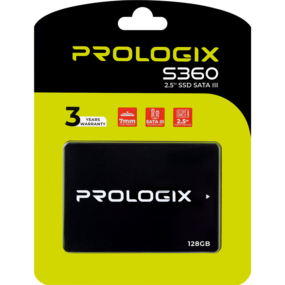 SSD накопитель PROLOGIX 128GB S360 2.5" SATAIII TLC (PRO128GS360) Тип твердотельный накопитель (SSD)