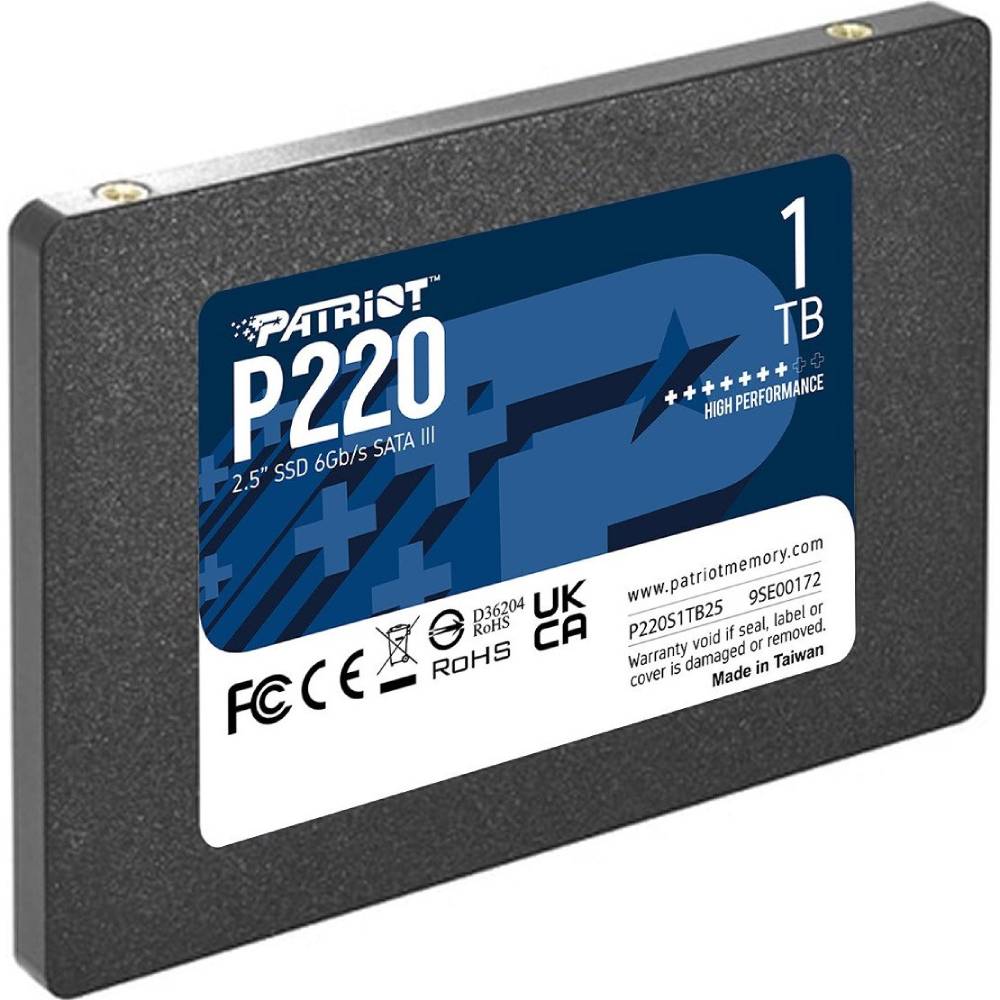 SSD накопичувач PATRIOT 1TB P220 2.5" SATAIII TLC (P220S1TB25) Призначення жорсткого диска для настільного комп'ютера