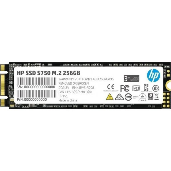 SSD накопичувач HP 256Gb S750 M.2 2280 3D NAND (16L55AA)