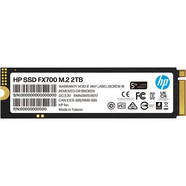 SSD накопичувач HP 2Tb FX700 M.2 NVMe 2.0 2280 TLC 3D V-NAND (8U2N5AA)