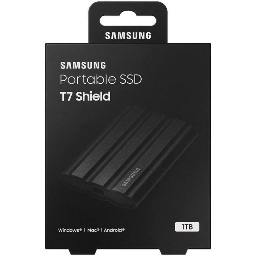 Внешний SSD накопитель SAMSUNG T7 Shield 1TB USB 3.2 Type-C Black (MU-PE1T0S/EU) Емкость 1 Тб