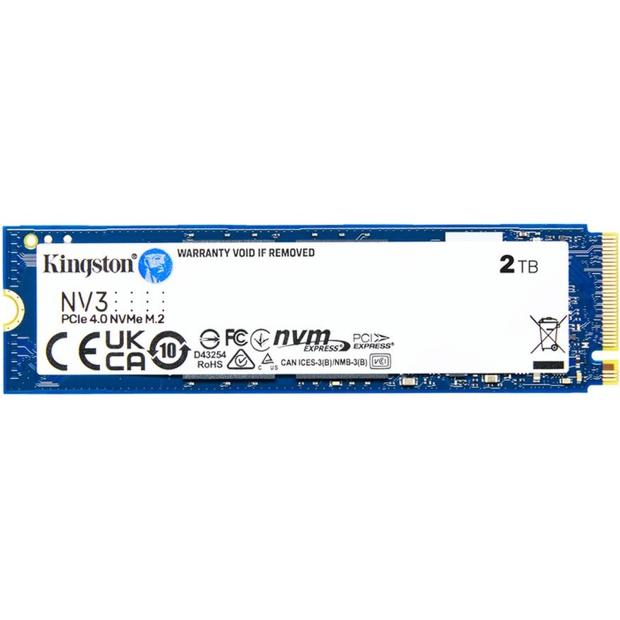 SSD накопичувач KINGSTON NV3 2TB M.2 2280 NVMe PCIe 4.0 x4 3D NAND (SNV3S/2000G)