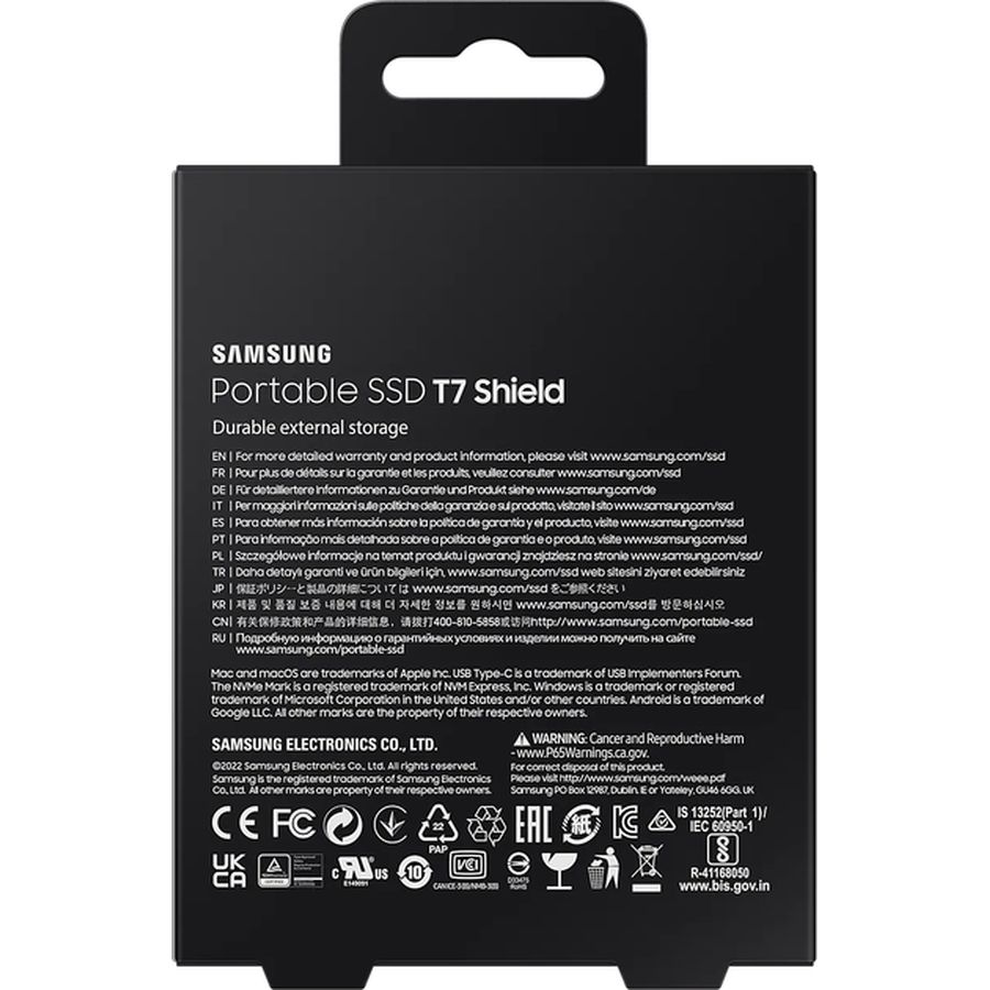 Замовити Зовнішній SSD накопичувач SAMSUNG T7 Shield 2TB USB 3.2 Type-C Blue (MU-PE2T0R/EU)