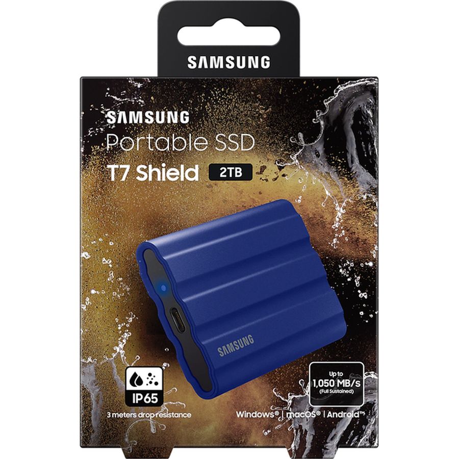 Фото Зовнішній SSD накопичувач SAMSUNG T7 Shield 2TB USB 3.2 Type-C Blue (MU-PE2T0R/EU)