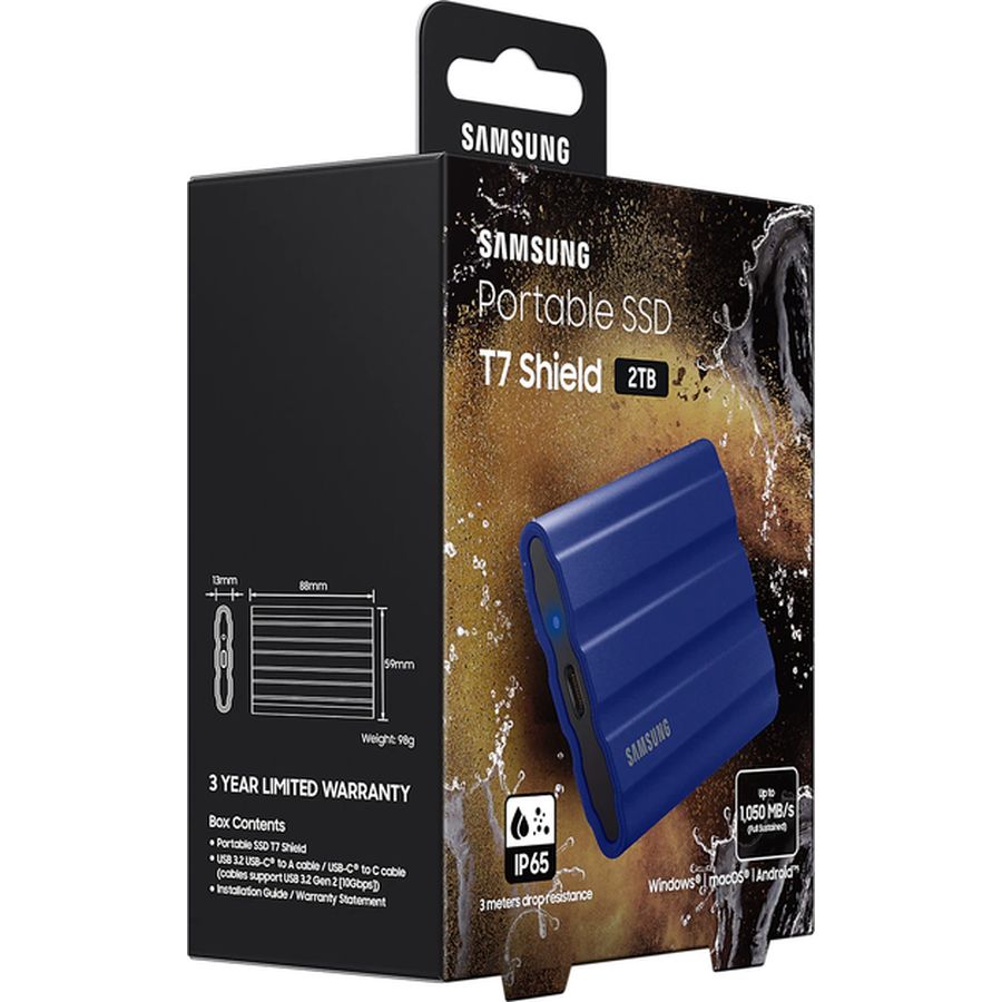 Покупка Зовнішній SSD накопичувач SAMSUNG T7 Shield 2TB USB 3.2 Type-C Blue (MU-PE2T0R/EU)