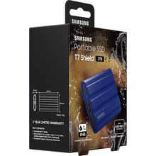 Зовнішній SSD накопичувач SAMSUNG T7 Shield 2TB USB 3.2 Type-C Blue (MU-PE2T0R/EU)