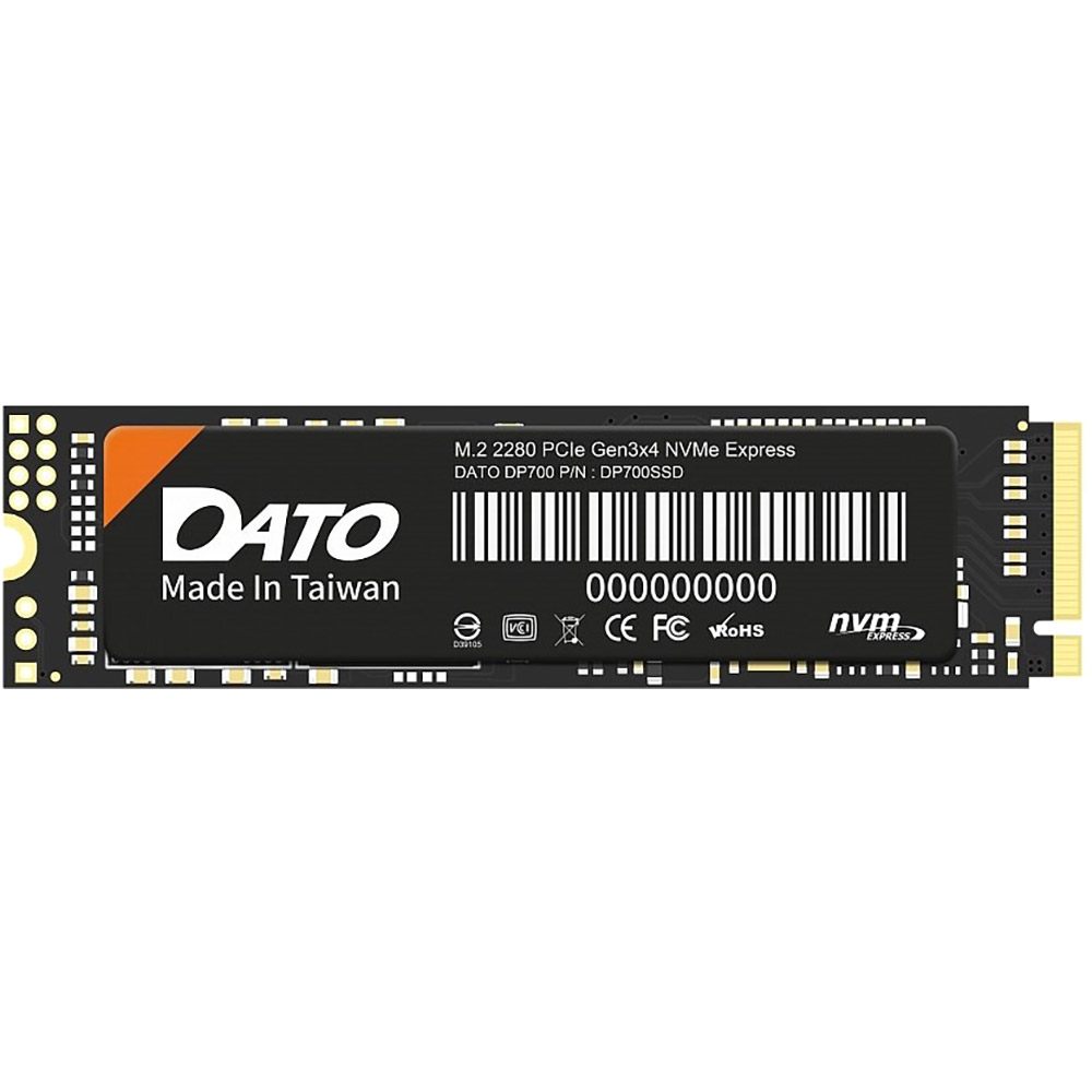 SSD накопитель DATO 1TB DP700 M.2 2280 PCIe 3.0 x4 NVMe 3D NAND (DP700SSD-1TB)