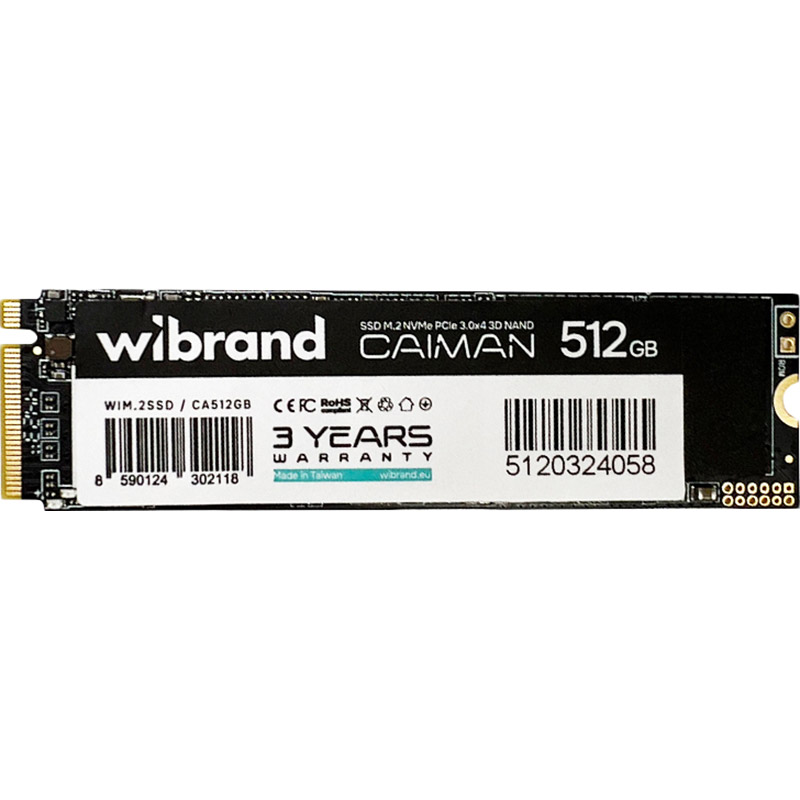 SSD накопитель WIBRAND SSD M.2 2280 512GB Caiman (WIM.2SSD/CA512GB)