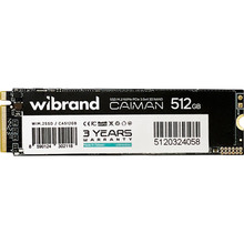 SSD накопичувач WIBRAND SSD M.2 2280 512GB Caiman (WIM.2SSD/CA512GB)