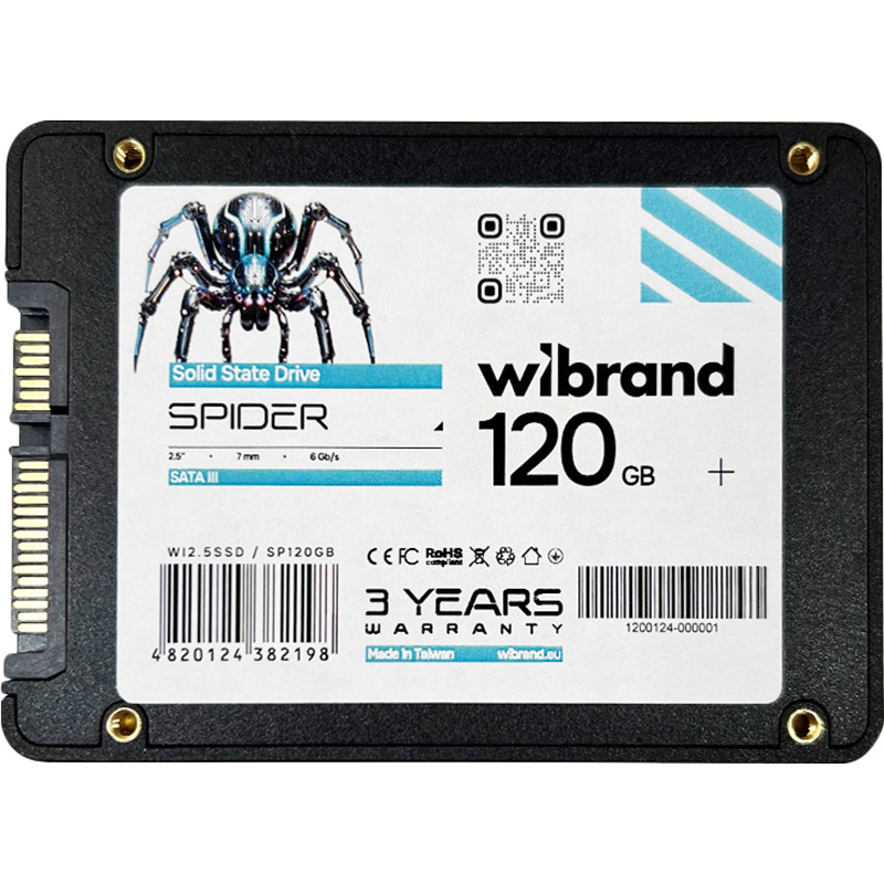 SSD накопитель WIBRAND SSD 2.5" 120GB Spider (WI2.5SSD/SP120GB) Назначение жесткого диска для настольного компьютера