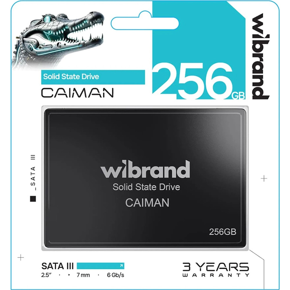 SSD накопичувач WIBRAND Caiman 256GB 2.5" 7mm SATAIII Standard (WI2.5SSD/CA256GBST) Призначення жорсткого диска для ноутбука