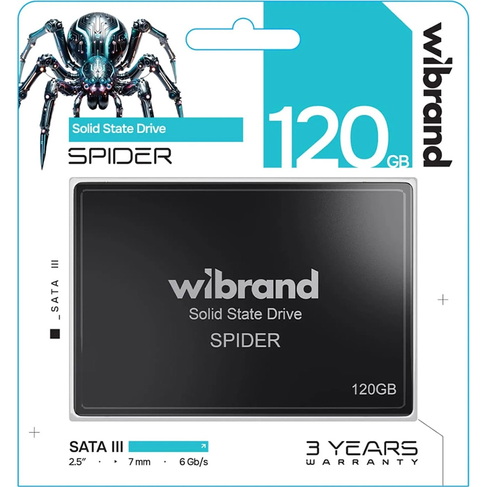 SSD накопичувач WIBRAND Spider 120GB 2.5" 7mm SATAIII Standard (WI2.5SSD/SP120GBST) Призначення жорсткого диска для ноутбука