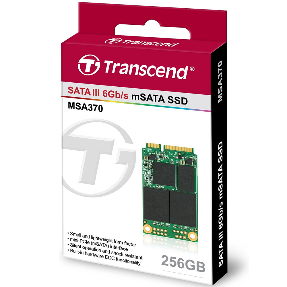 SSD накопитель TRANSCEND MSA370 mSATA 256GB (TS256GMSA370) Тип твердотельный накопитель (SSD)