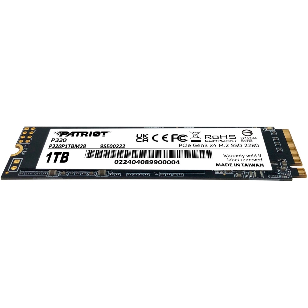 SSD-накопитель PATRIOT M.2 1TB P320 NVMe 2280 (P320P1TBM28) Форм-фактор M.2