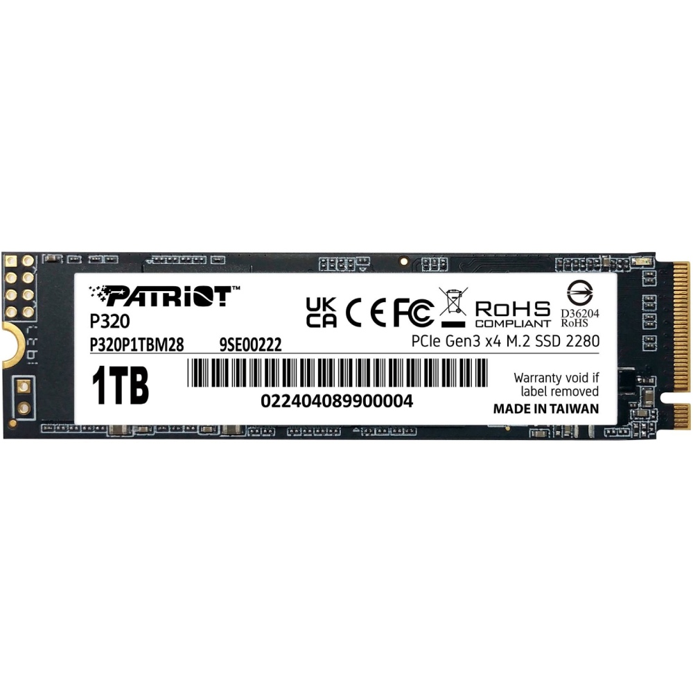 SSD-накопитель PATRIOT M.2 1TB P320 NVMe 2280 (P320P1TBM28)