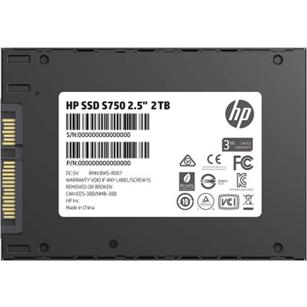 SSD накопичувач HP 2.5" 2TB S750 (1R9T8AA) Форм-фактор 2.5"