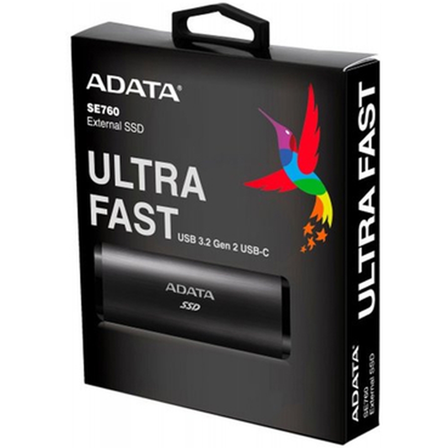 Зовнішній SSD накопичувач ADATA USB 3.2 1TB (ASE760-1TU32G2-CBK) Тип твердотільний накопичувач (SSD)