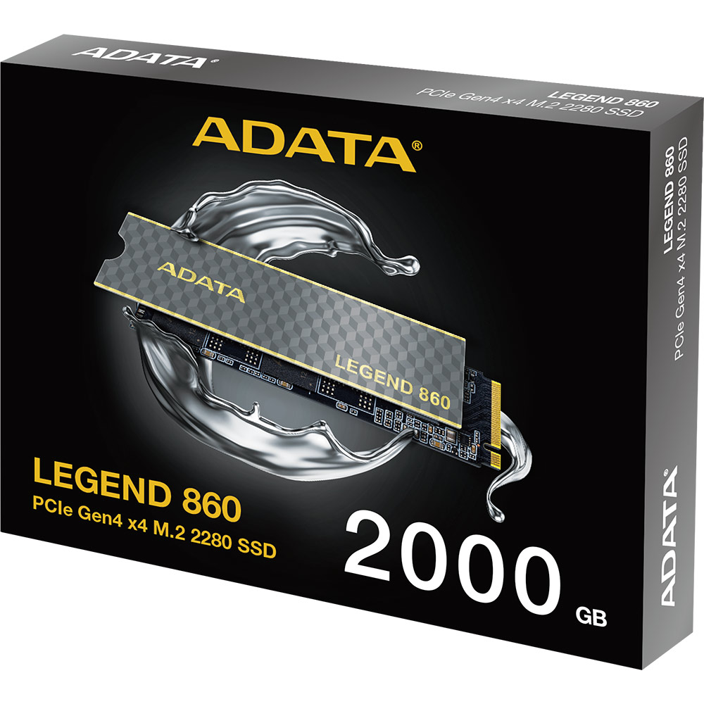 SSD накопичувач ADATA M.2 2280 2TB (SLEG-860-2000GCS) Ємність 2 Тб