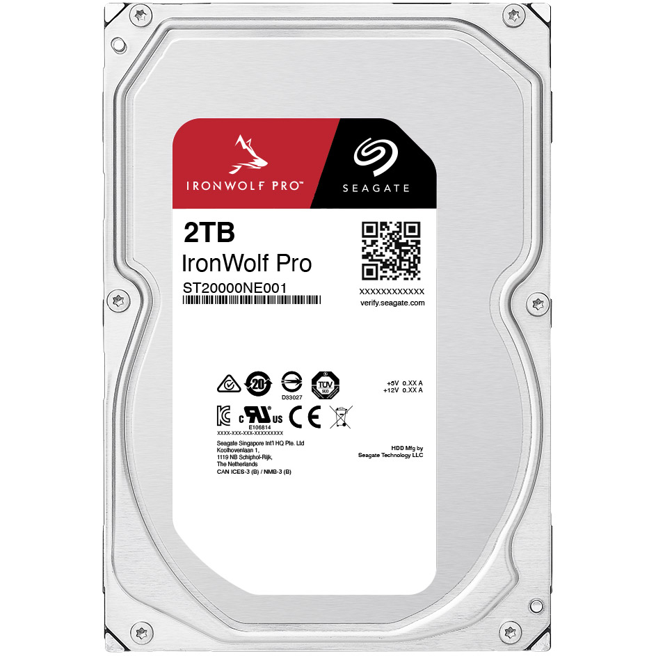 Жесткий диск SEAGATE IronWolf Pro 2Tb 7200rpm 256Mb SATAIII (ST2000NT001) Форм-фактор 3.5"