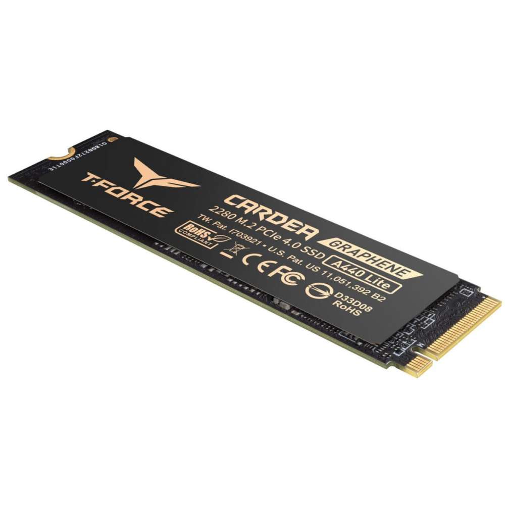 SSD накопитель TEAM T-FORCE M.2-2280 PCI-E Gen4x4 A440 LITE 1TB RETAIL W/HEAT STICKER (TM8FFQ001T0C129) Тип твердотельный накопитель (SSD)
