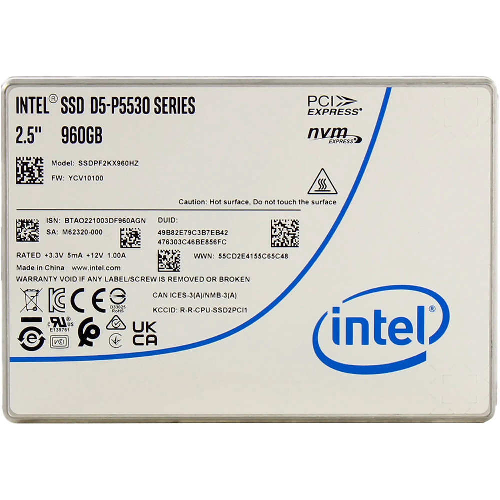 SSD накопитель INTEL D5-P5530 960GB (SSDPF2KX960HZN1) SSD накопитель INTEL D5-P5530 960GB (SSDPF2KX960HZN1)