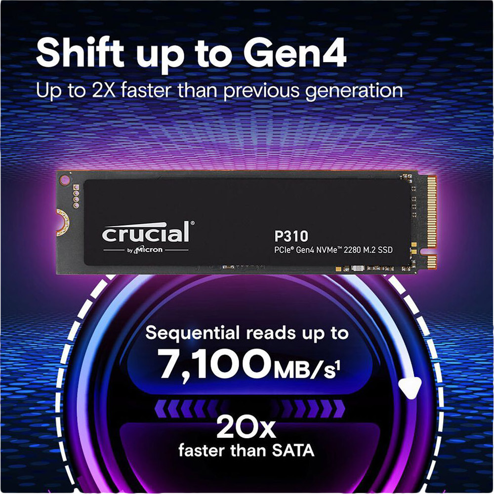 SSD накопичувач MICRON M.2 2280 2TB P310 (CT2000P310SSD8) Призначення жорсткого диска для настільного комп'ютера