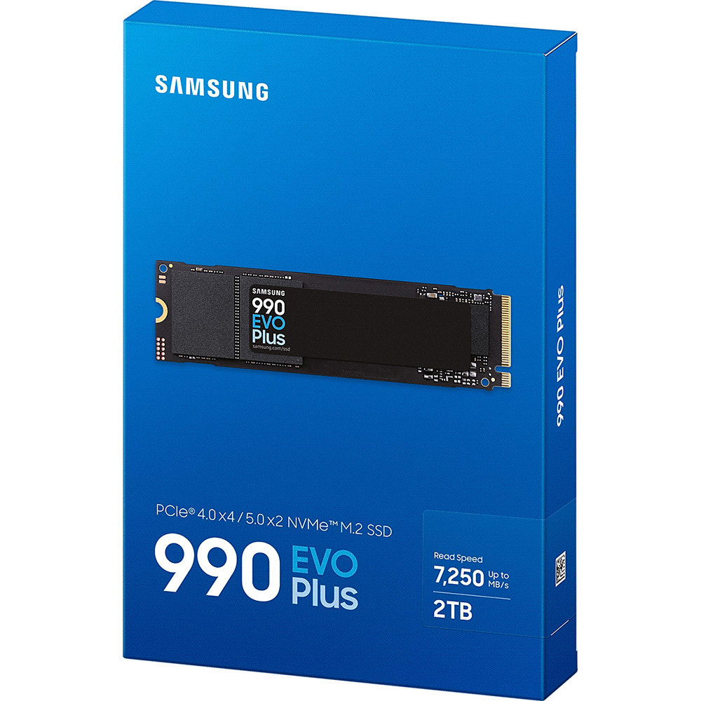 SSD накопичувач SAMSUNG 990 EVO Plus 2TB M.2 (MZ-V9S2T0BW) Ємність 2 Тб
