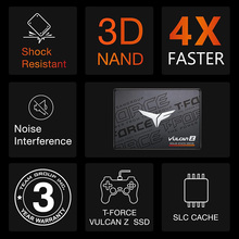 SSD накопитель TEAM Vulcan Z 256GB 2.5" SATAIII 3D TLC (T253TZ256G0C101)