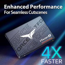 SSD накопитель TEAM Vulcan Z 256GB 2.5" SATAIII 3D TLC (T253TZ256G0C101)