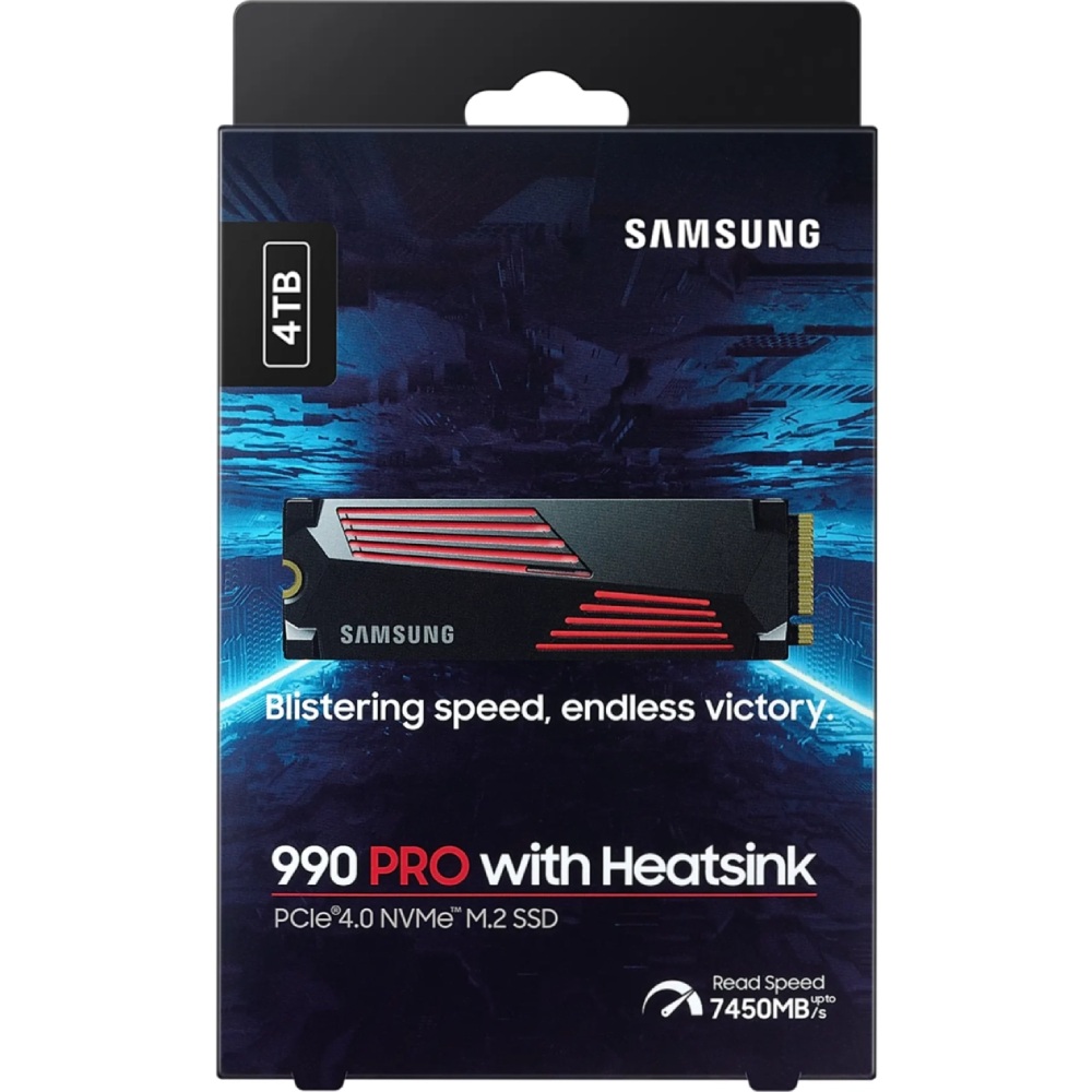 SSD накопитель SAMSUNG 990 PRO 4TB NVMe with Heatsink (MZ-V9P4T0CW) Форм-фактор M.2