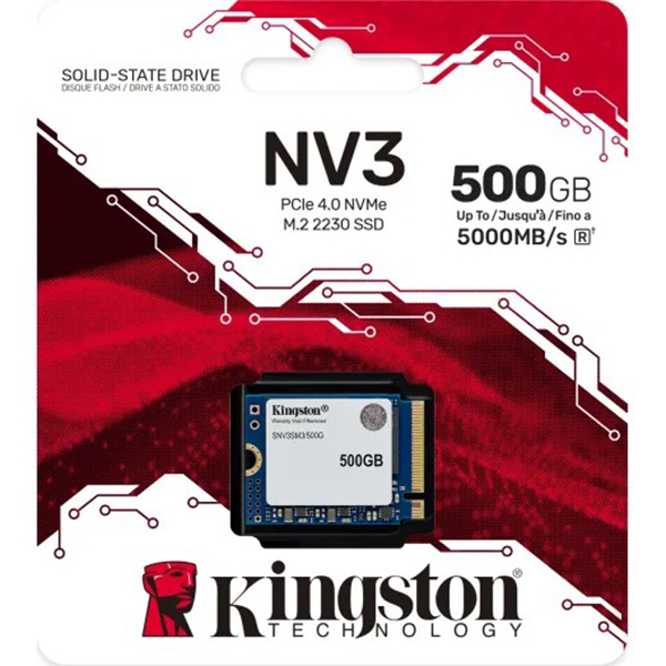 SSD накопитель KINGSTON NV3 500GB M.2 2230 NVMe PCIe 4.0 x4 3D NAND (SNV3SM3/500G) Назначение жесткого диска для ноутбука