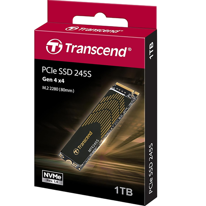 Фото SSD накопичувач TRANSCEND MTE245S 1TB NVMe M.2 2280 PCIe 4.0 x4 3D NAND TLC (TS1TMTE245S)