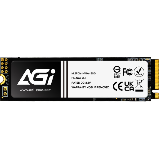 SSD накопичувач AGI 512Gb AI298 M.2 2280 PCIe Gen 3x4 NVMe 1.3 3D NAND Retail (AGI512GIMAI298)